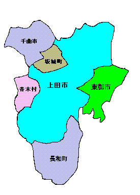 関東信越税理士会上田支部 管内図